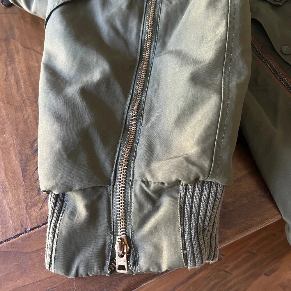 Vintage US ARMY AIR FORCES Flight Pants Mens 30 Green Type A-11 Bomber Shearling - Picture 14 of 17